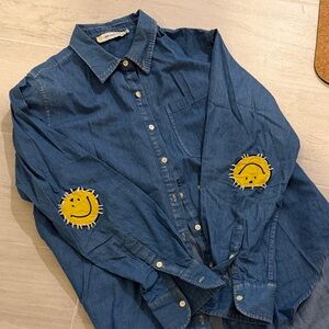 Kerri Rosenthal Blue Denim Shirt XS